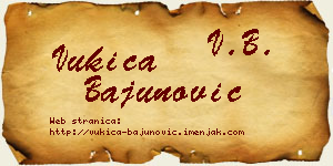 Vukica Bajunović vizit kartica